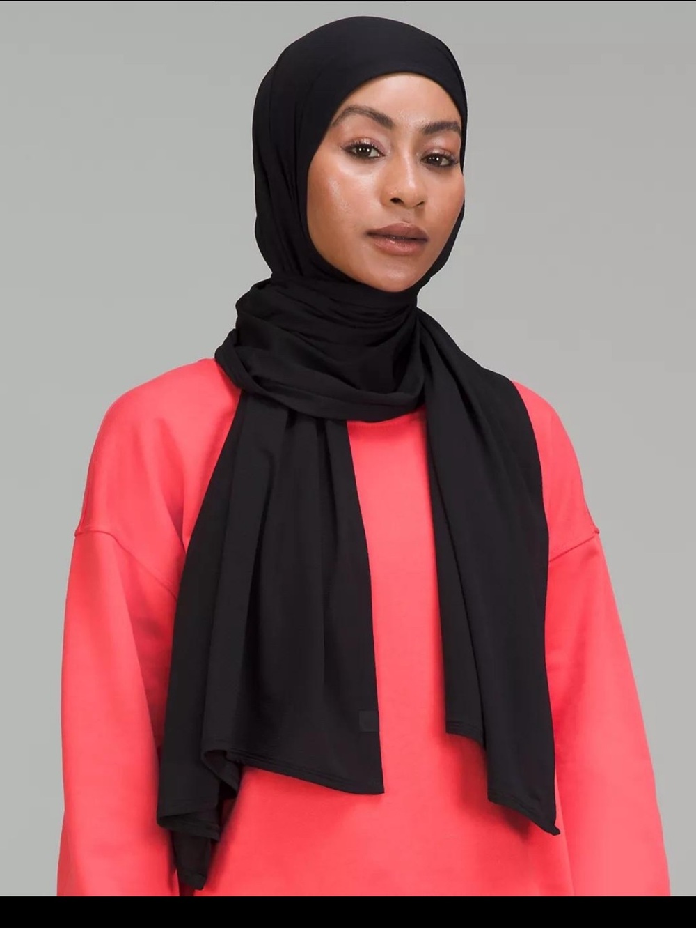 Lululemon Scarf-Style Hijab Women's One Size Black Lightweight Stretch LW9EDFS